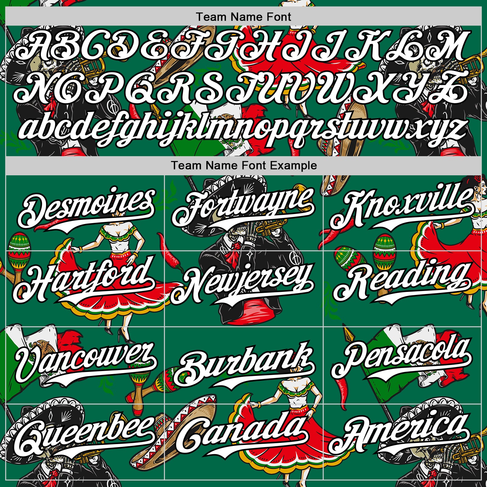 Custom Kelly Green White-Black 3D Mexican Festival Skull Cinco de Mayo Authentic Baseball Jersey