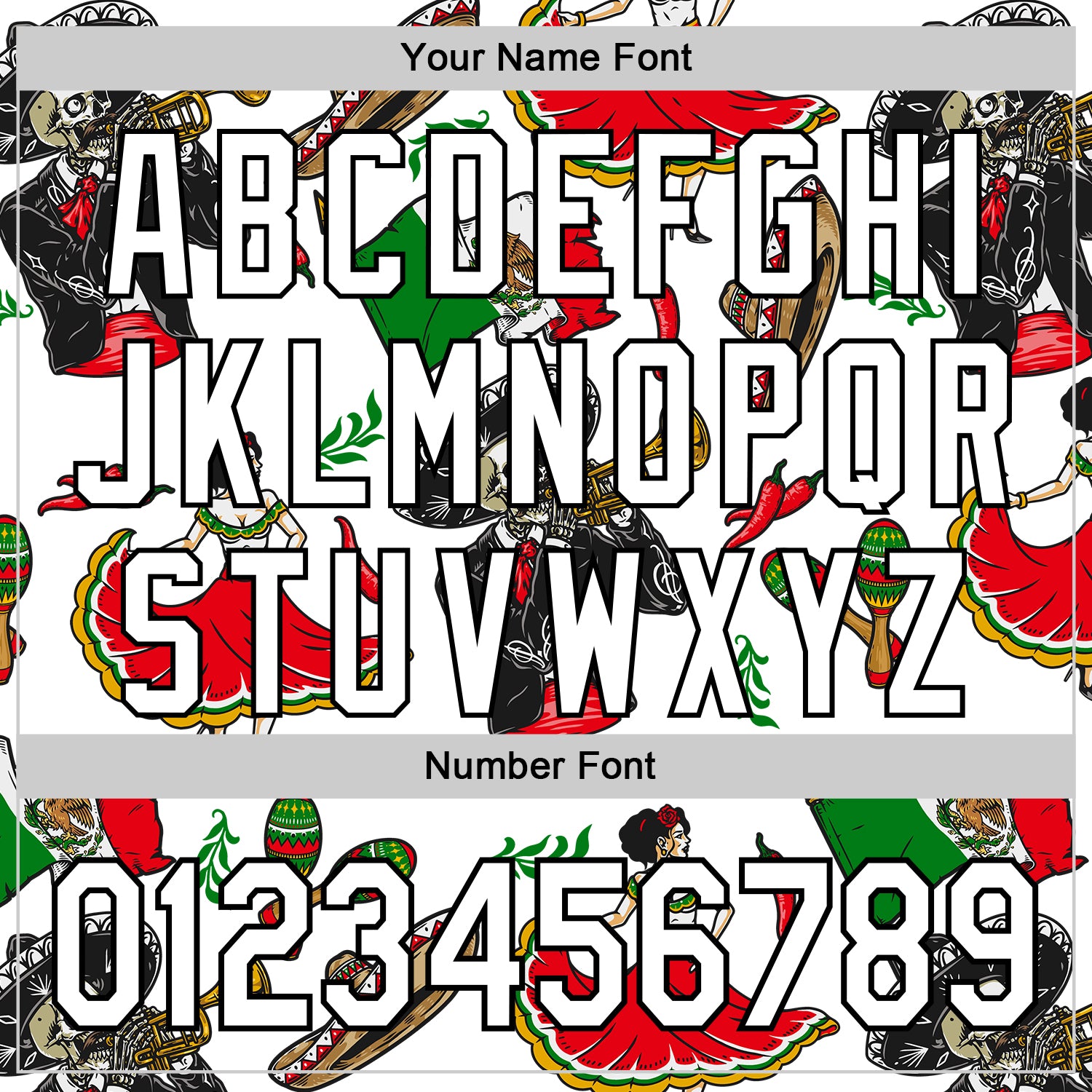 Custom White Black 3D Mexican Festival Skull Cinco de Mayo Authentic Baseball Jersey