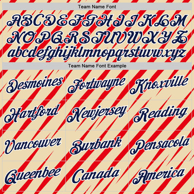 Custom Cream Navy-Fire Red 3D Esports Performance T-Shirt