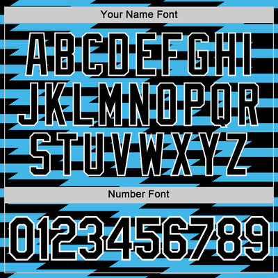 Custom Black Sky Blue-White 3D Esports Performance T-Shirt