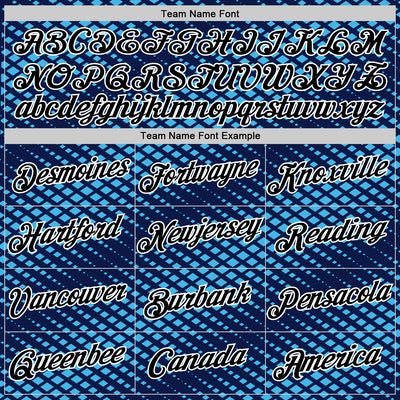 Custom Navy Black-Sky Blue 3D Esports Performance T-Shirt