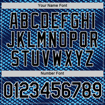 Custom Navy Black-Sky Blue 3D Esports Performance T-Shirt