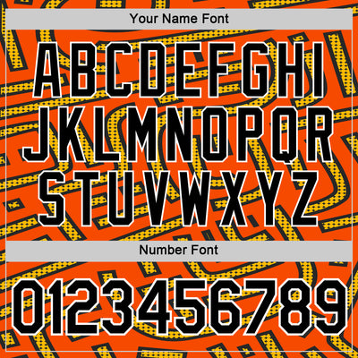 Custom Orange Black-Gold 3D Esports Performance T-Shirt