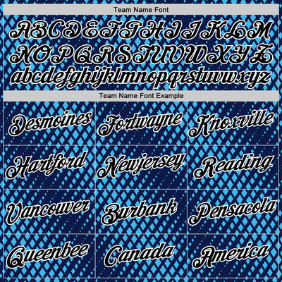 Custom Navy Black-Sky Blue 3D Esports Performance T-Shirt