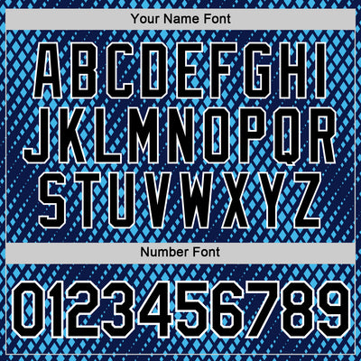 Custom Navy Black-Sky Blue 3D Esports Performance T-Shirt