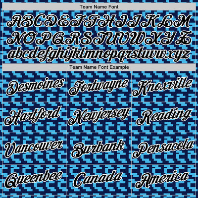 Custom Navy Black-Sky Blue 3D Esports Performance T-Shirt