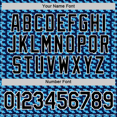 Custom Navy Black-Sky Blue 3D Esports Performance T-Shirt