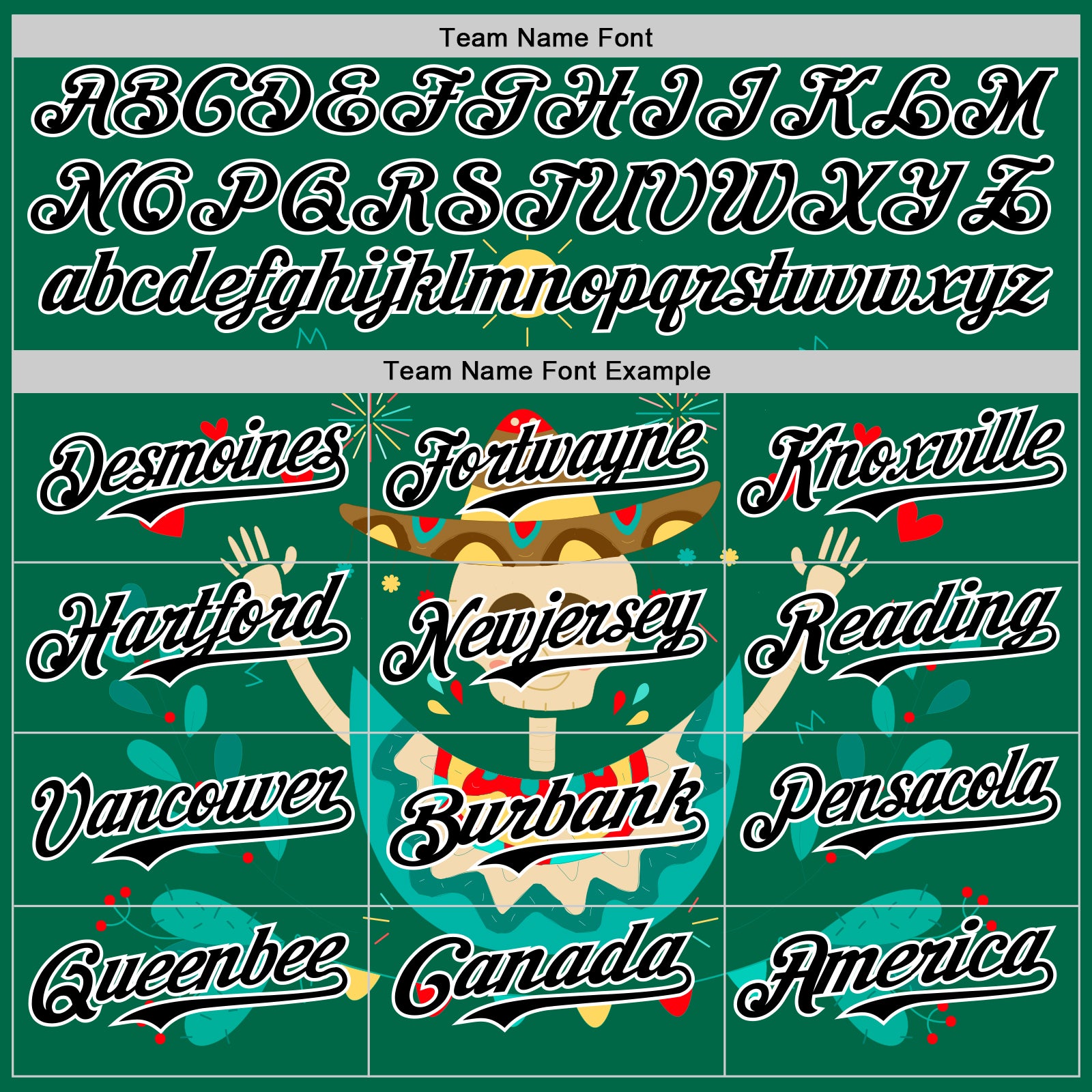 Custom Kelly Green Black-White 3D Mexican Festival Flower Skull With Sombrero Cinco de Mayo Authentic Baseball Jersey