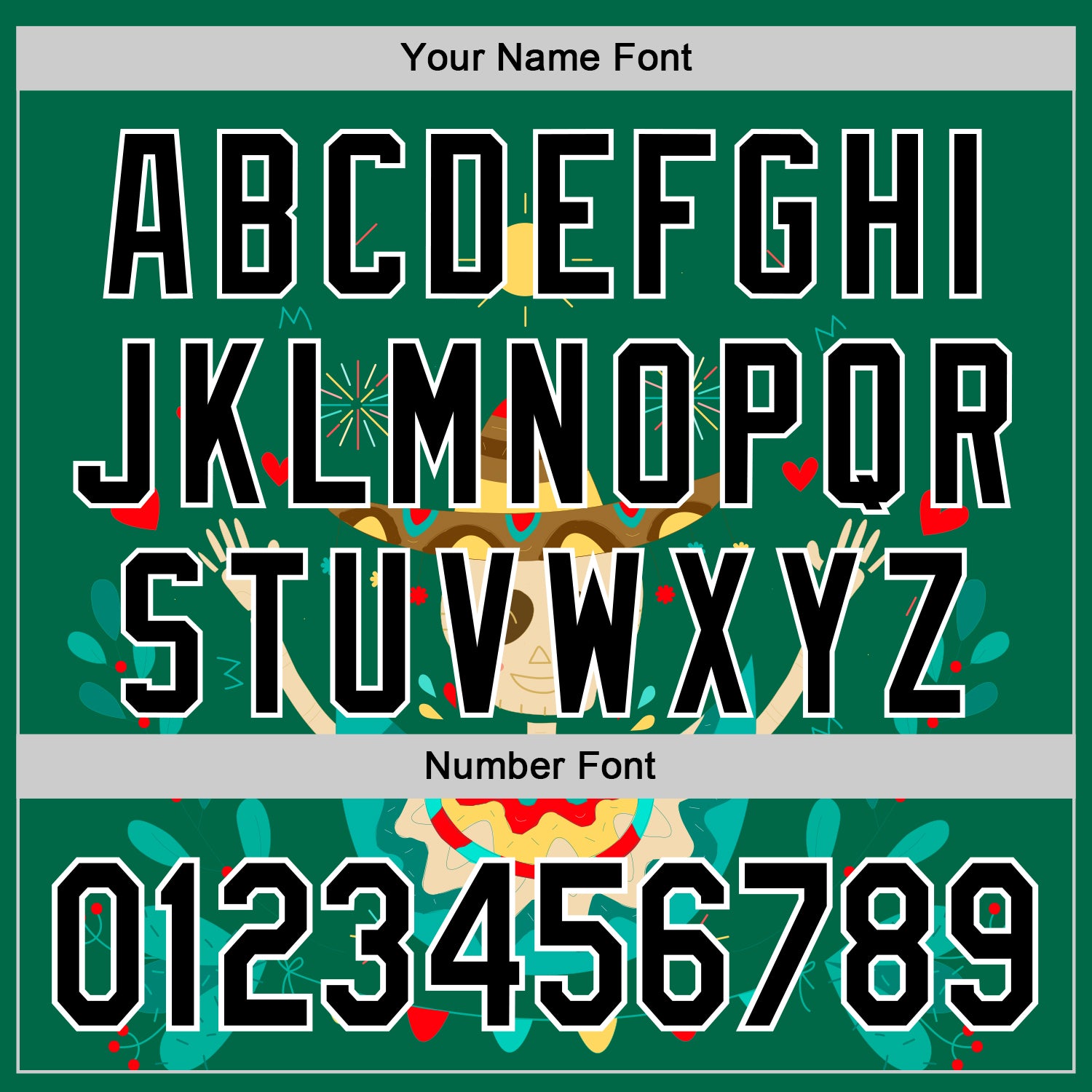 Custom Kelly Green Black-White 3D Mexican Festival Flower Skull With Sombrero Cinco de Mayo Authentic Baseball Jersey