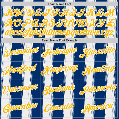 Custom US Navy Blue Gold-White 3D Esports Performance T-Shirt