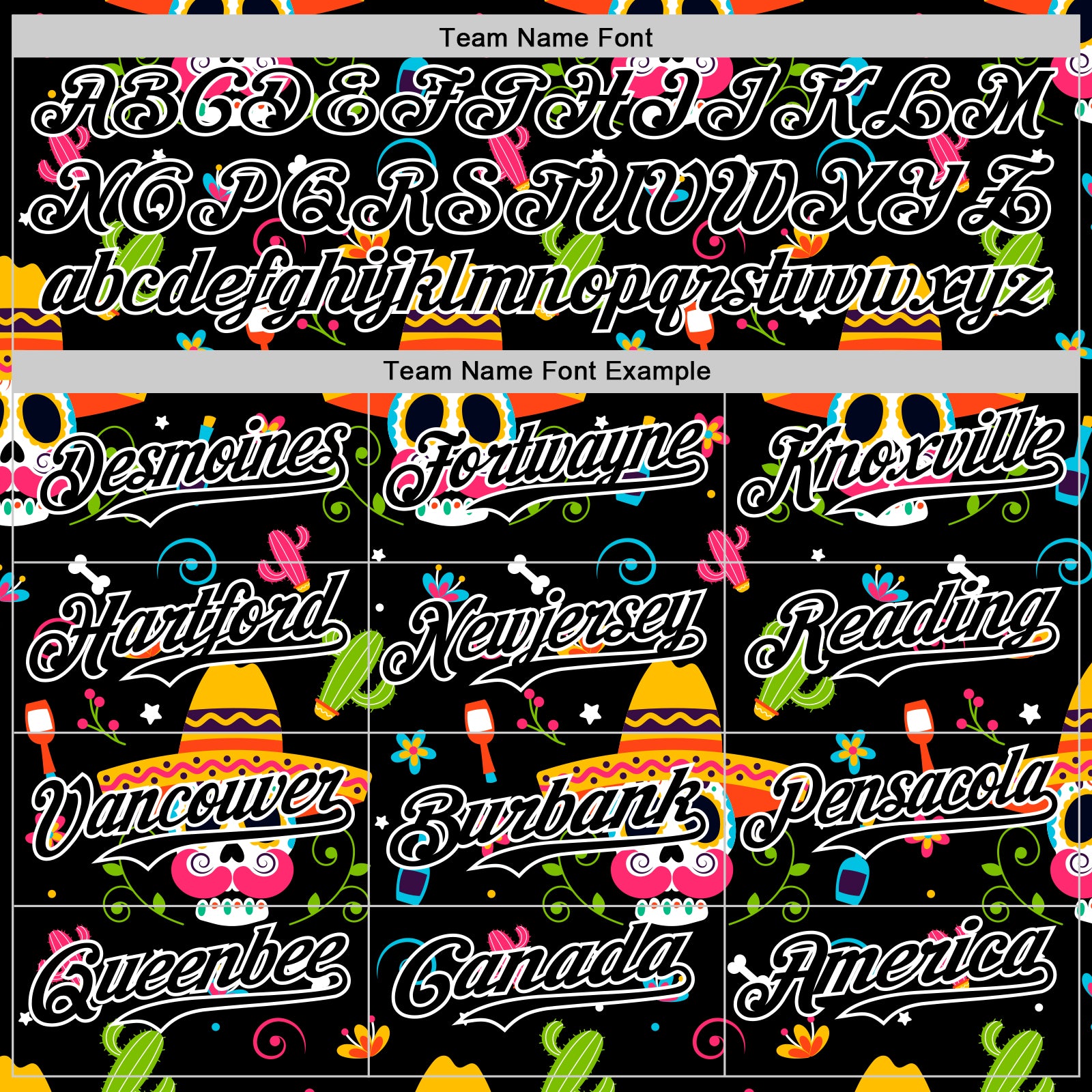 Custom Black White 3D Mexican Festival Flower Skull With Sombrero Cinco de Mayo Authentic Baseball Jersey