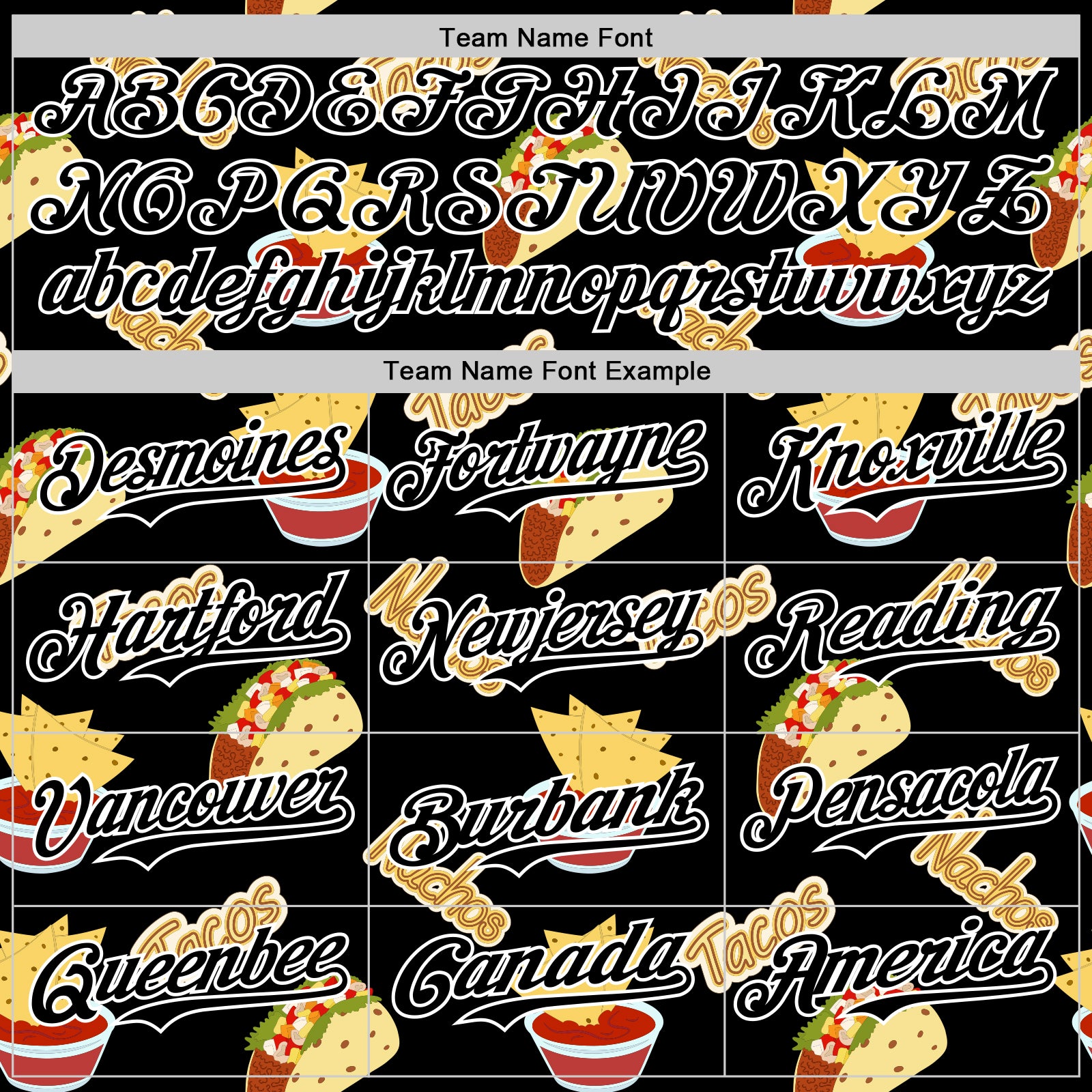 Custom Black White 3D Mexican Festival Nachos And Tacos Cinco de Mayo Authentic Baseball Jersey