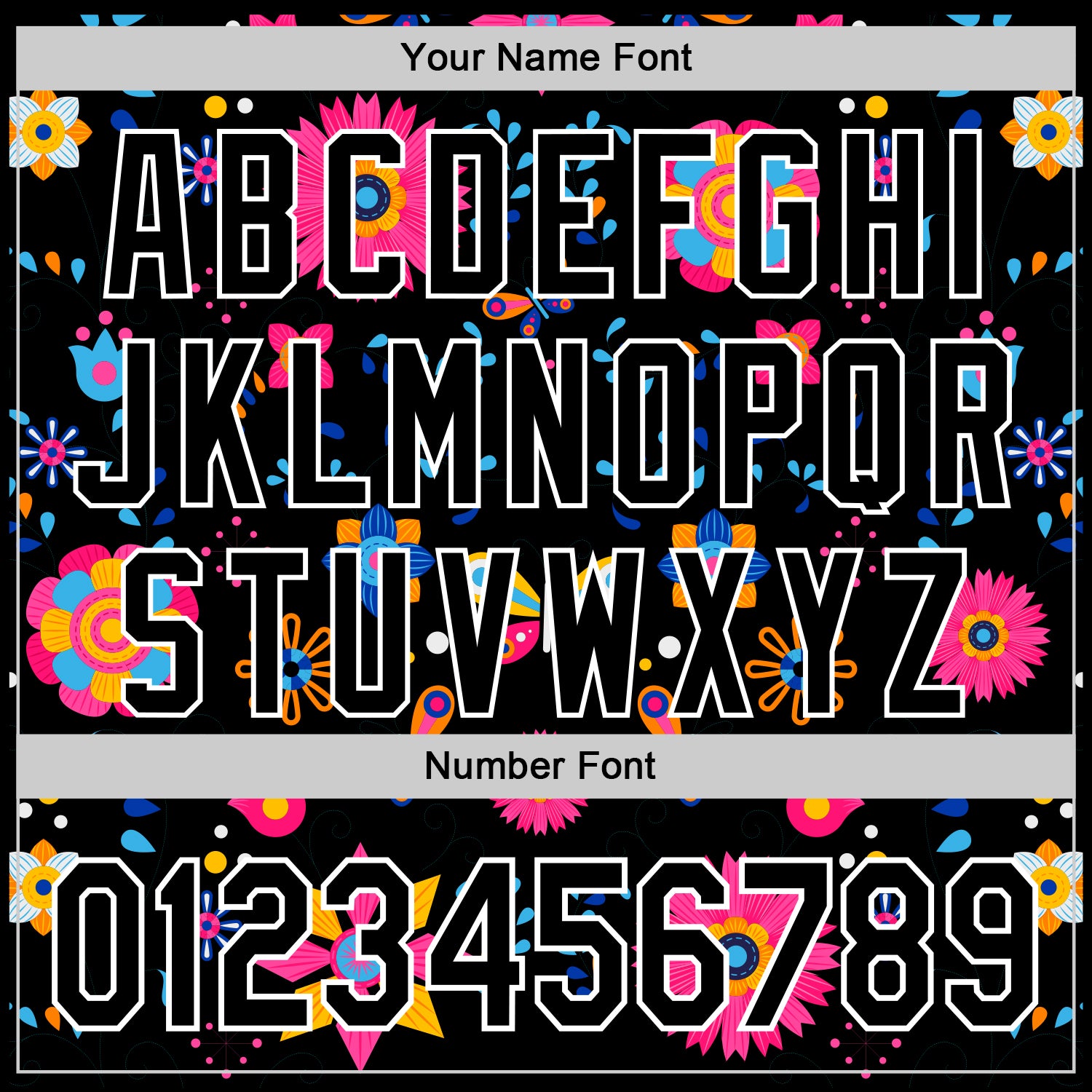 Custom Black White 3D Mexican Festival Flower Cinco de Mayo Authentic Baseball Jersey