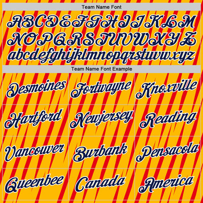 Custom Gold Navy-Fire Red 3D Esports Performance T-Shirt