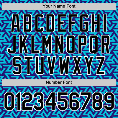 Custom Dark Purple Black-Lakes Blue 3D Esports Performance T-Shirt