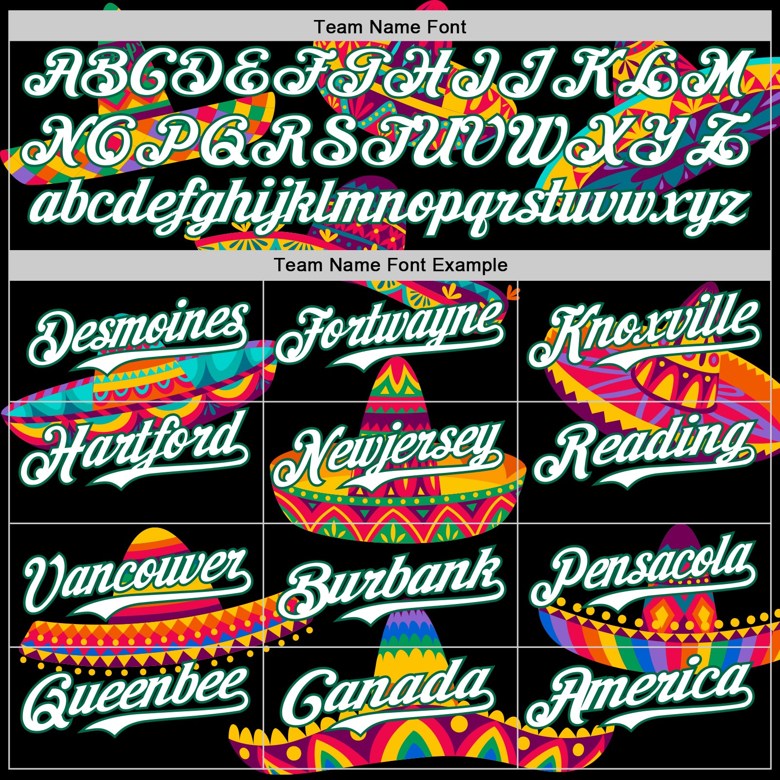 Custom Black White-Kelly Green 3D Mexican Festival Sombrero Cinco de Mayo Authentic Baseball Jersey