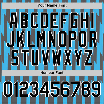 Custom Steel Gray Black-Sky Blue 3D Esports Performance T-Shirt