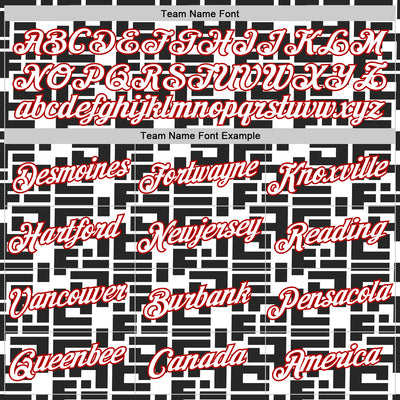 Custom White Black-Red 3D Esports Performance T-Shirt