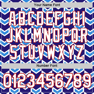 Custom White Dark Purple Powder Blue-Red 3D Esports Performance T-Shirt