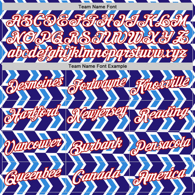 Custom White Dark Purple Powder Blue-Red 3D Esports Performance T-Shirt