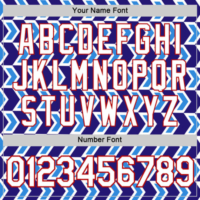 Custom White Dark Purple Powder Blue-Red 3D Esports Performance T-Shirt