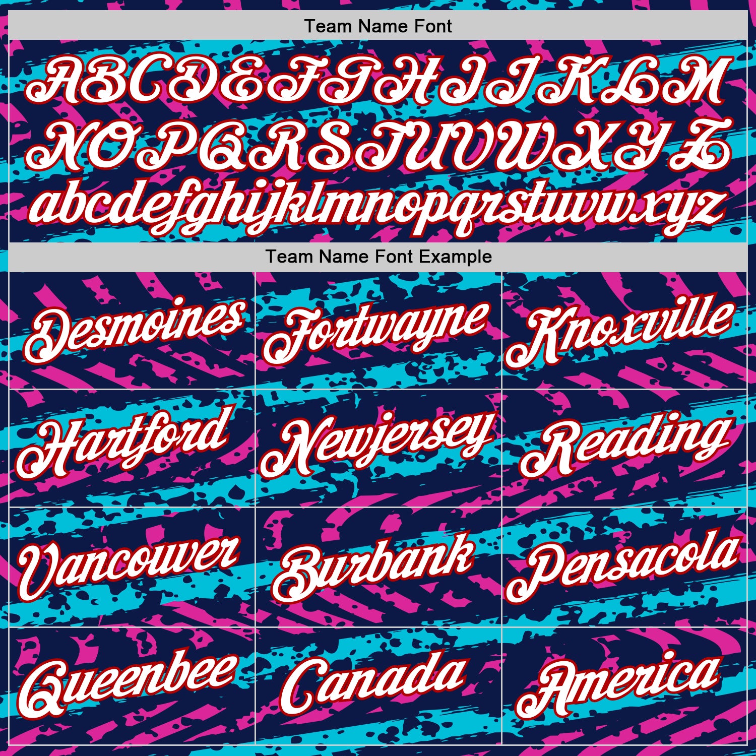 Custom Navy Lakes Blue Deep Pink-Red 3D Esports Performance T-Shirt