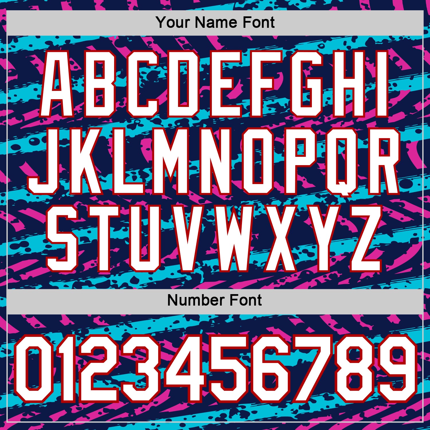 Custom Navy Lakes Blue Deep Pink-Red 3D Esports Performance T-Shirt