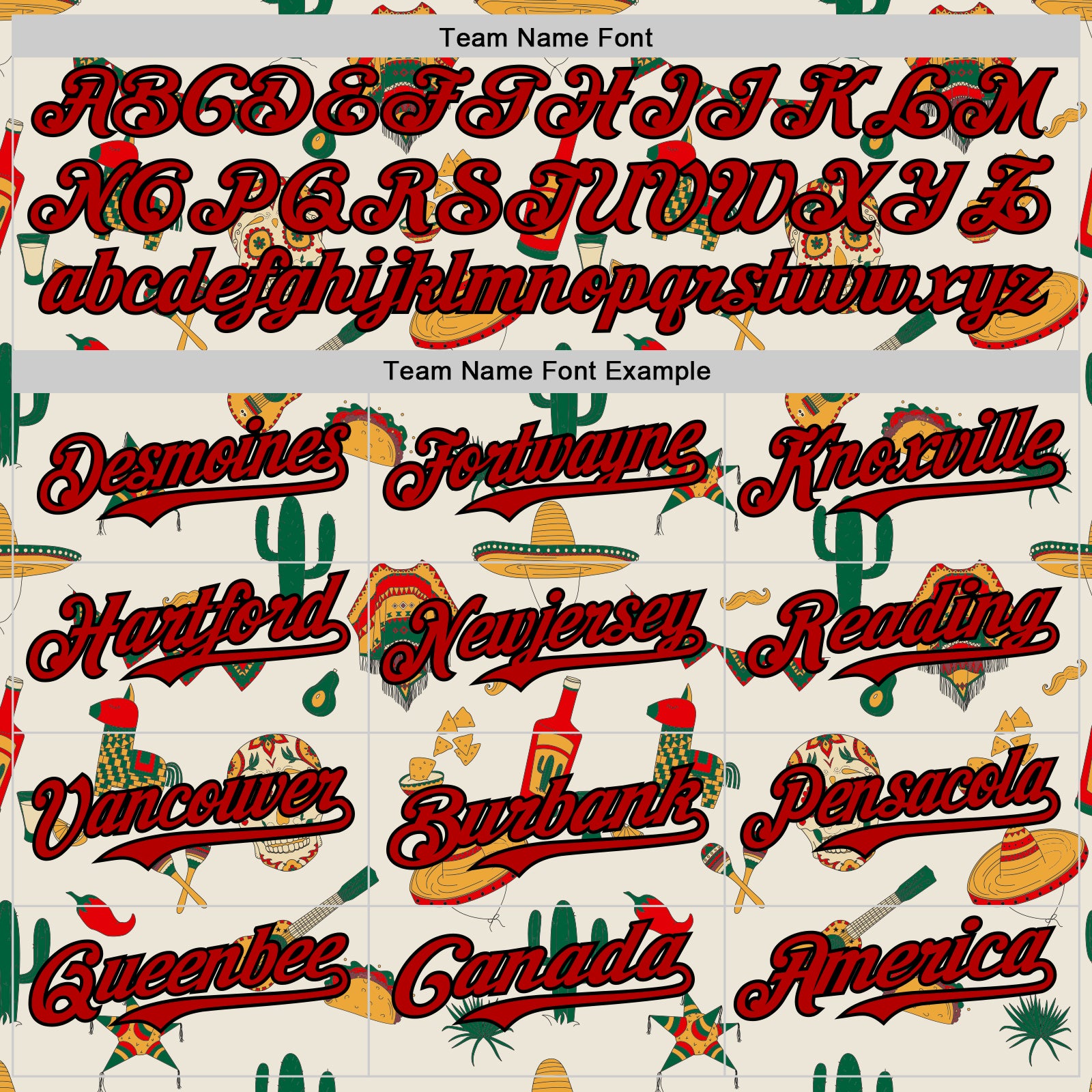 Custom Cream Red-Black 3D Mexican Festival Cactus Skull Sombrero Cinco de Mayo Authentic Baseball Jersey