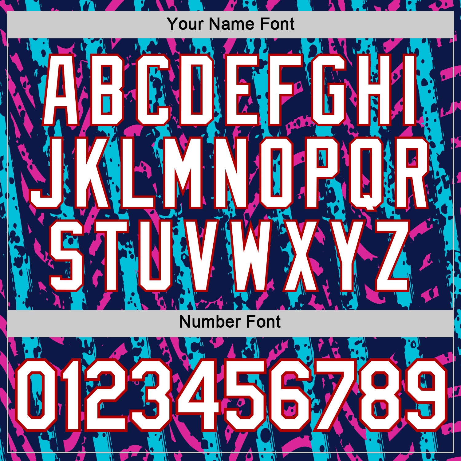 Custom Navy Lakes Blue Deep Pink-Red 3D Esports Performance T-Shirt