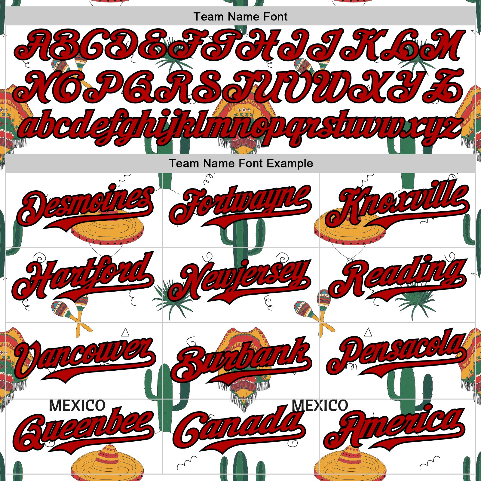 Custom White Red-Black 3D Mexican Festival Cactus And Sombrero Cinco de Mayo Authentic Baseball Jersey