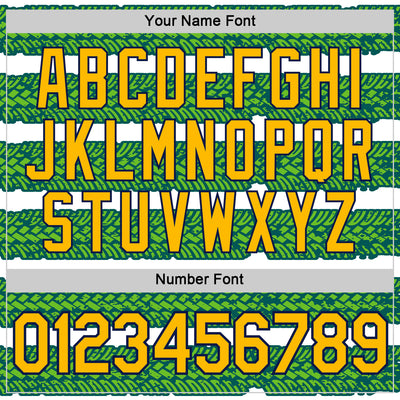 Custom White Gold Aurora Green Midnight Green-Navy 3D Esports Performance T-Shirt