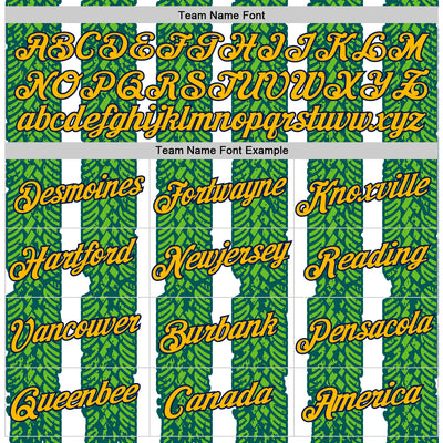 Custom White Gold Aurora Green Midnight Green-Navy 3D Esports Performance T-Shirt