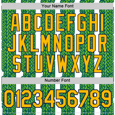 Custom White Gold Aurora Green Midnight Green-Navy 3D Esports Performance T-Shirt