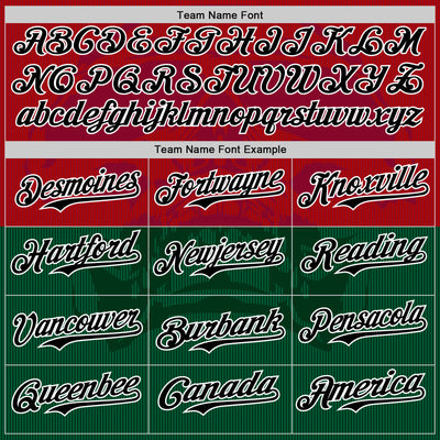 Custom Cardinal Black-Kelly Green 3D Mexico Authentic Baseball Jersey