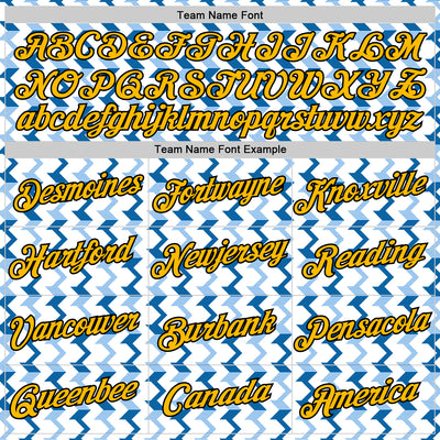 Custom White Gold Blue-Black 3D Esports Performance T-Shirt