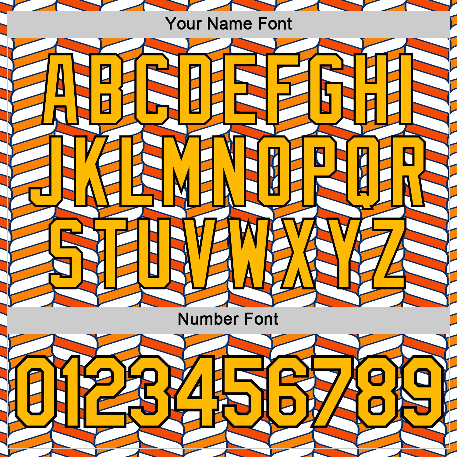 Custom White Gold Orange US Navy Blue-Black 3D Esports Performance T-Shirt