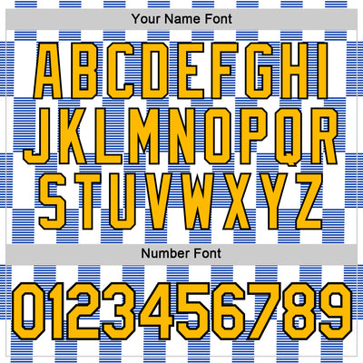 Custom White Gold Thunder Blue-Black 3D Esports Performance T-Shirt