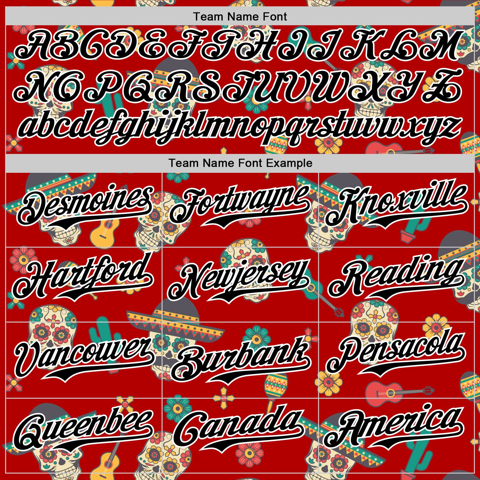 Custom Red Black-White 3D Mexican Festival Cactus Skull With Sombrero Cinco de Mayo Authentic Baseball Jersey