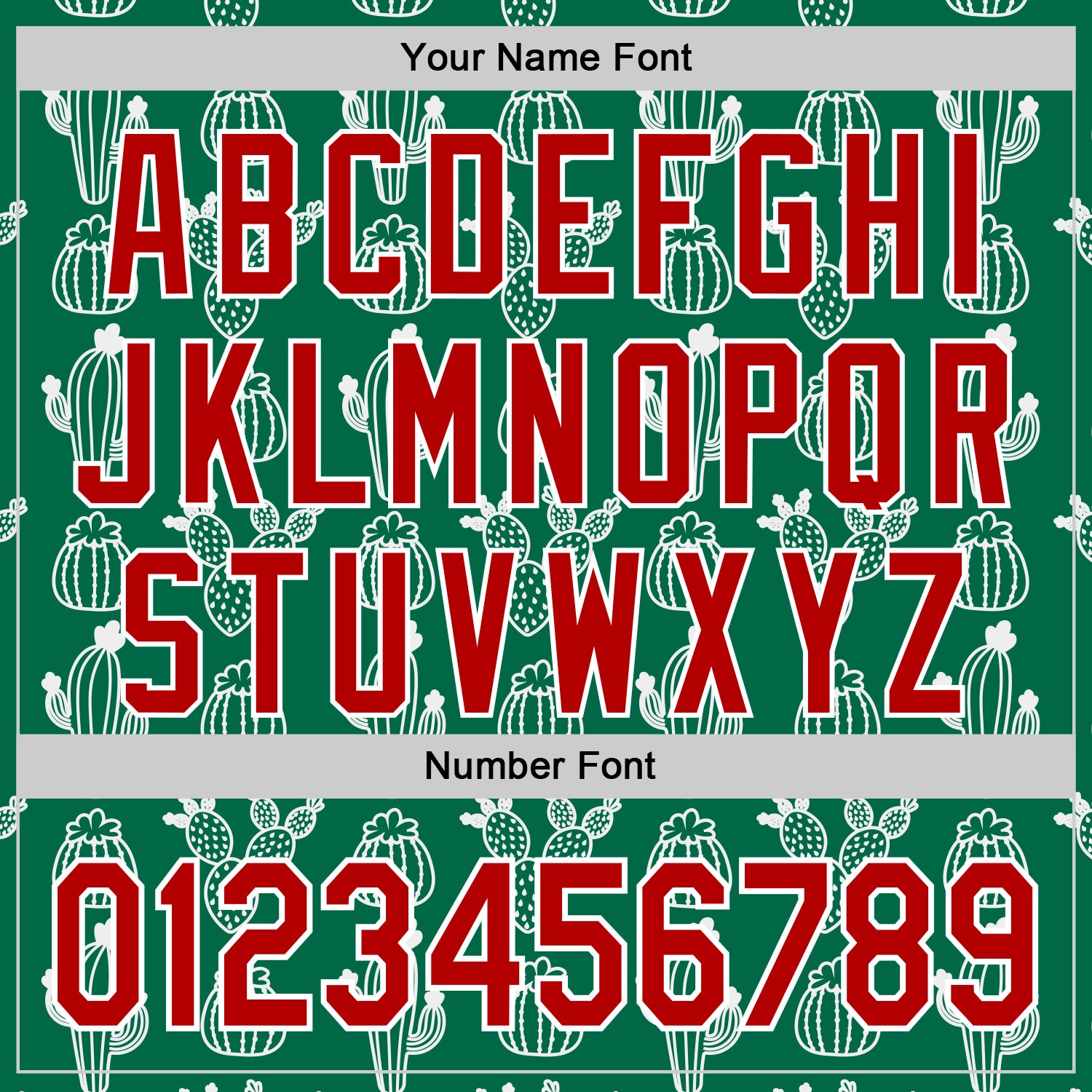 Custom Kelly Green Red-White 3D Mexican Cactus Authentic Baseball Jersey