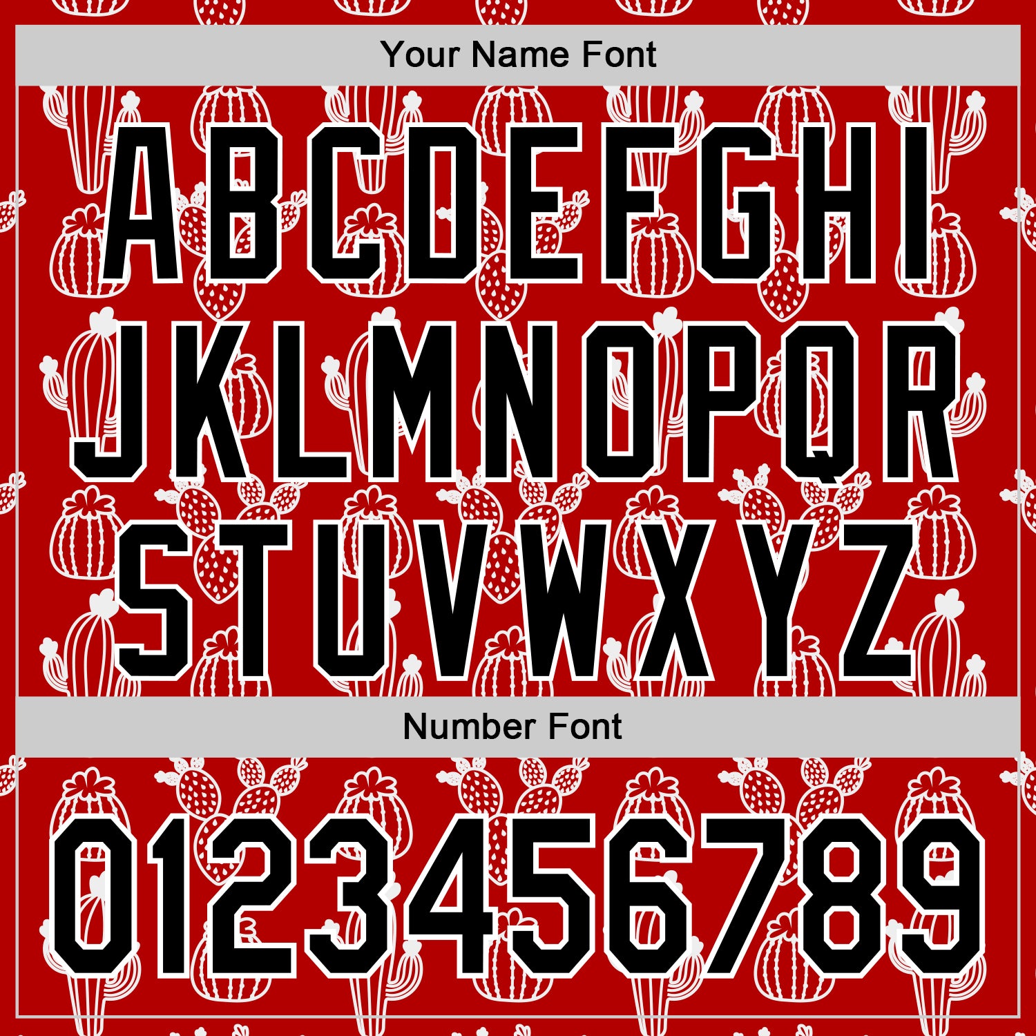 Custom Red Black-White 3D Mexican Cactus Authentic Baseball Jersey