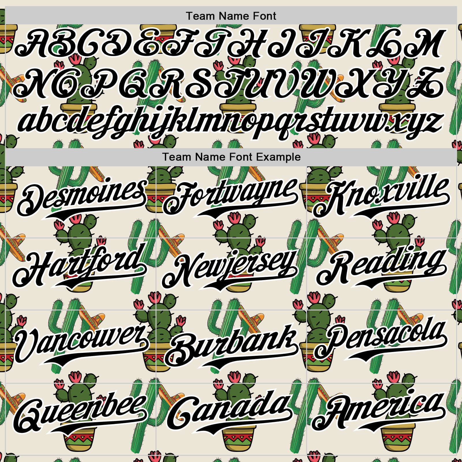 Custom Cream Black-White 3D Mexican Cactus Authentic Baseball Jersey