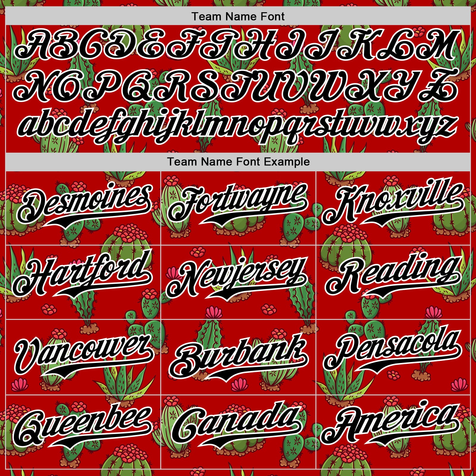 Custom Red Black-White 3D Mexican Cactus Authentic Baseball Jersey