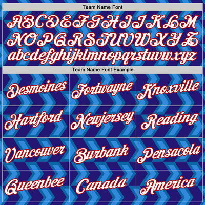 Custom Blue Dark Purple Powder Blue-Red 3D Esports Performance T-Shirt