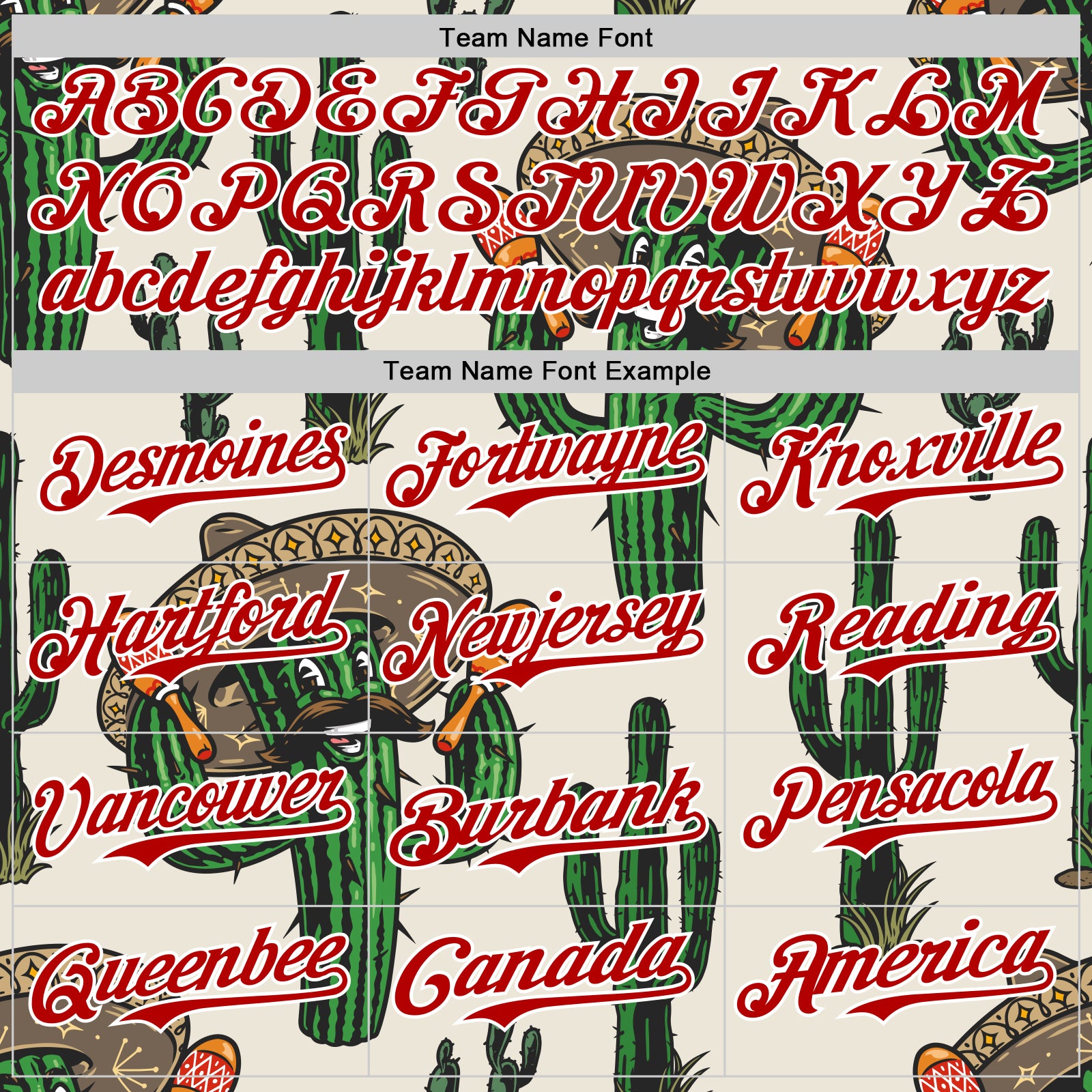 Custom Cream Red-White 3D Mexican Cactus Authentic Baseball Jersey