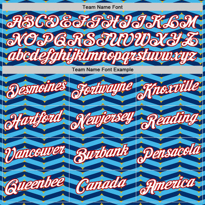 Custom Gold Sky Blue US Navy Blue-Red 3D Esports Performance T-Shirt