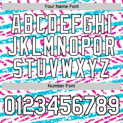 Custom White Lakes Blue Deep Pink-Black 3D Esports Performance T-Shirt