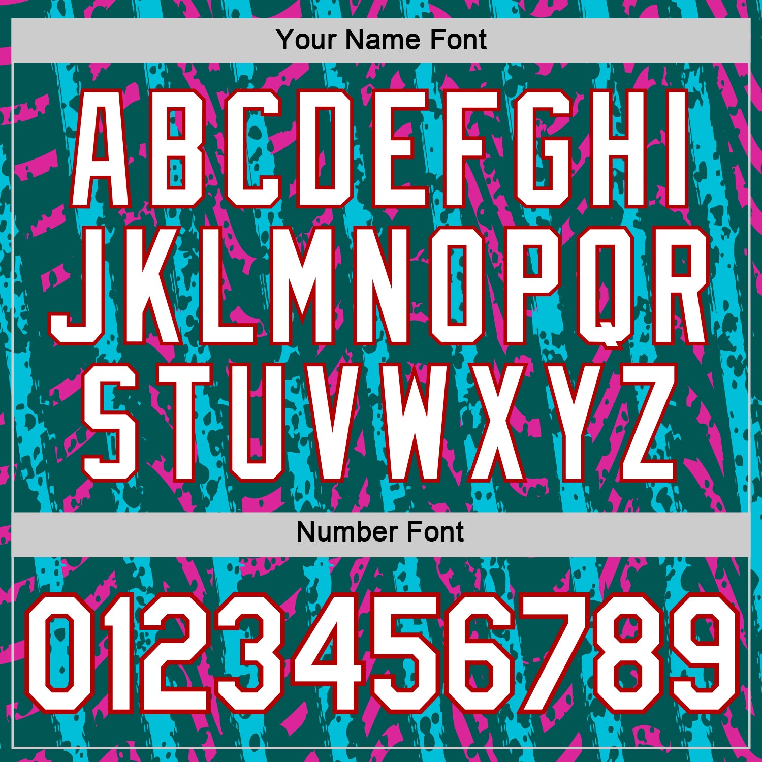 Custom Midnight Green Lakes Blue Deep Pink-Red 3D Esports Performance T-Shirt