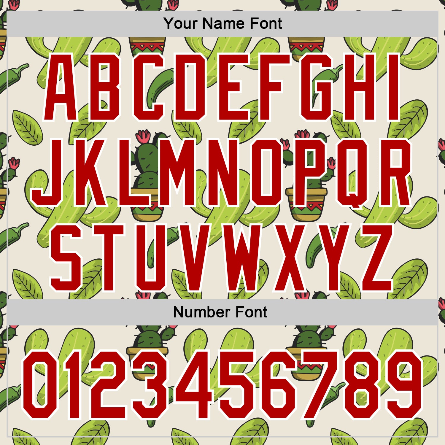 Custom Cream Red-White 3D Mexican Cactus Authentic Baseball Jersey