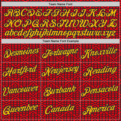 Custom Fire Red Gold Black-Navy 3D Esports Performance T-Shirt