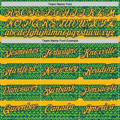 Custom Gold Aurora Green Midnight Green-Navy 3D Esports Performance T-Shirt